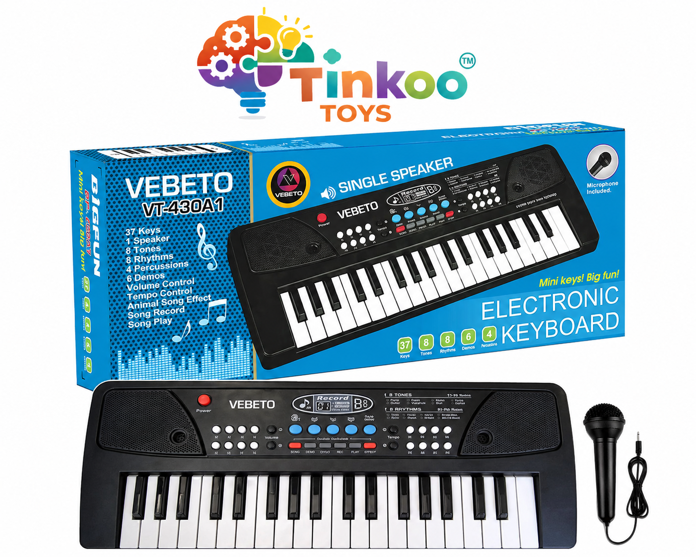 Piano Keyboard with Mic - Image 2