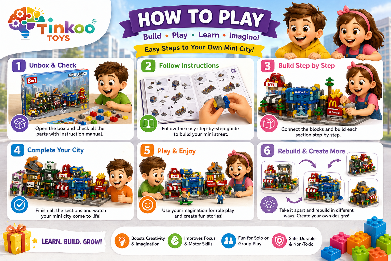 Mini Cake Shop Building Blocks Set - Image 8