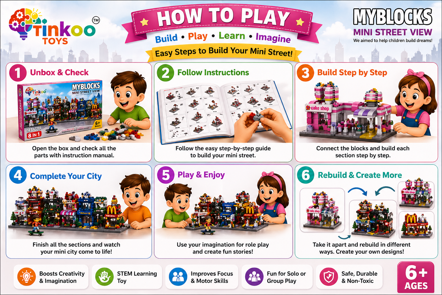 Mini Cake Shop Building Blocks Set - Image 2