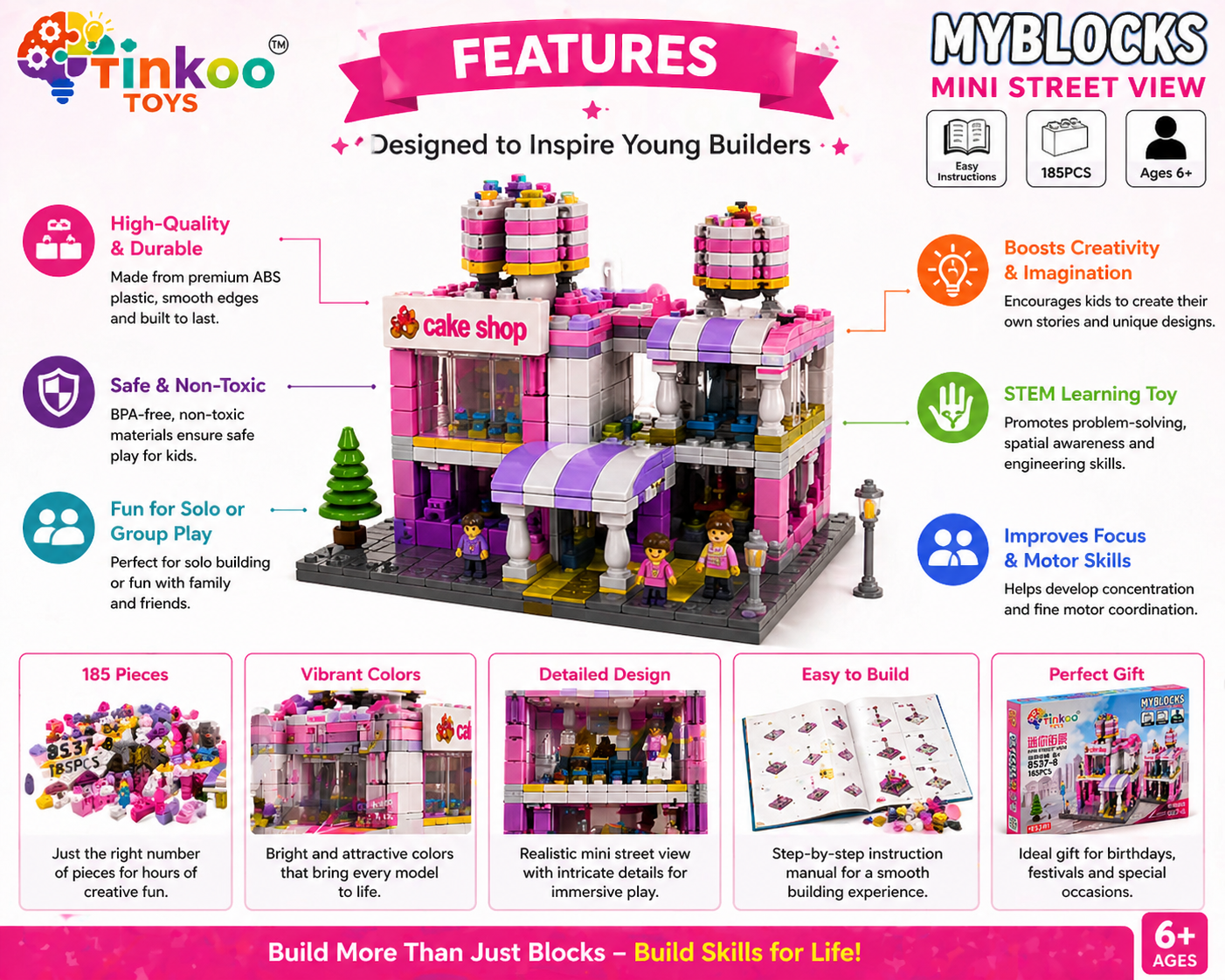 Mini Cake Shop Building Blocks Set - Image 4