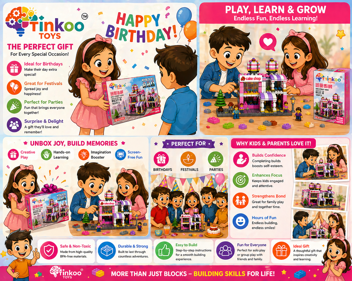 Mini Cake Shop Building Blocks Set - Image 5